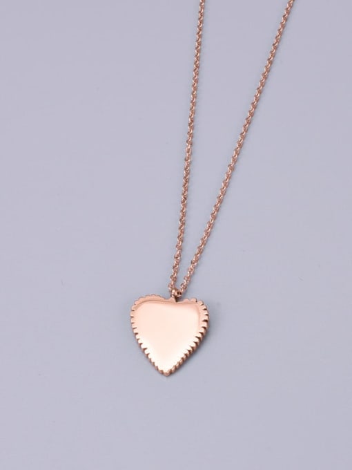 A TEEM Titanium Enamel Heart Minimalist pendant Necklace 2