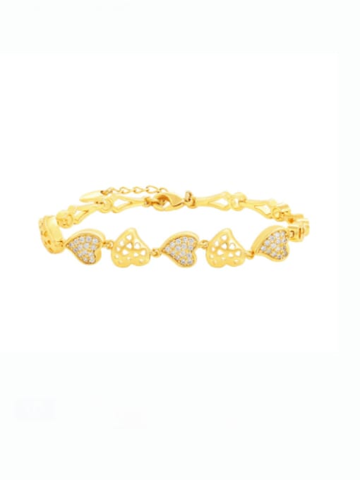 Love bracelet Alloy Cubic Zirconia Heart Minimalist Bracelet