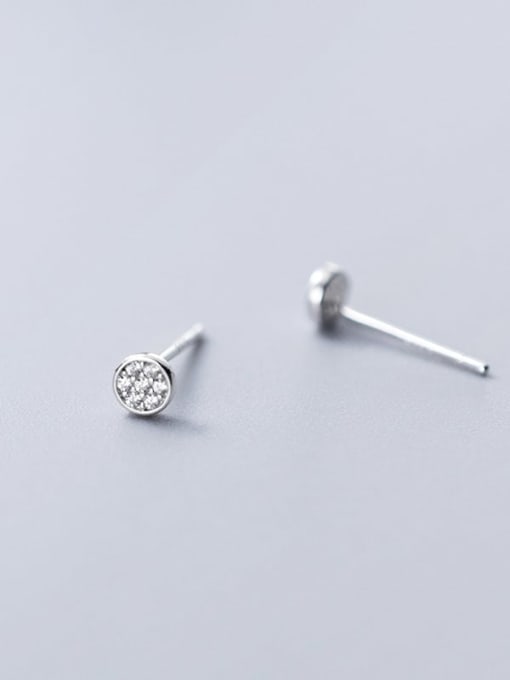 Rosh 925 Sterling Silver Rhinestone Geometric Minimalist Stud Earring 3