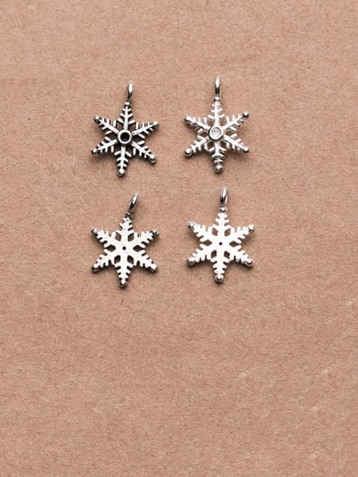 FAN 925 Sterling Silver With Minimalist Snowflake Pendant Diy Jewelry Accessories 1