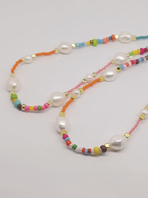 MMBEADS Freshwater Pearl Multi Color Geometric Bohemia Miyuki beads  Necklace 3