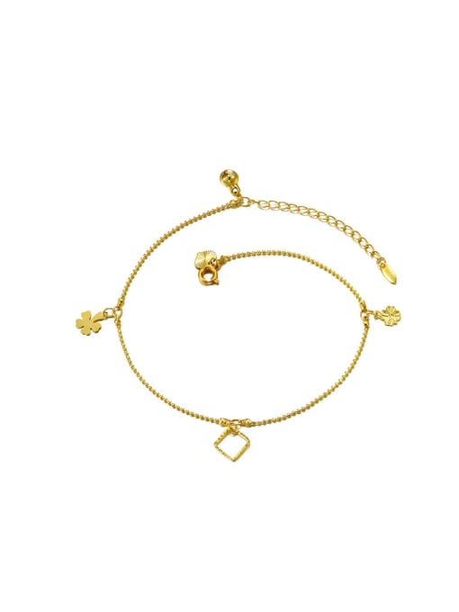 24K Gold Plated Alloy Tassel Dainty Alloy Anklet