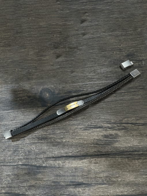 PH1547 Stainless steel Weave Hip Hop Strand Bracelet