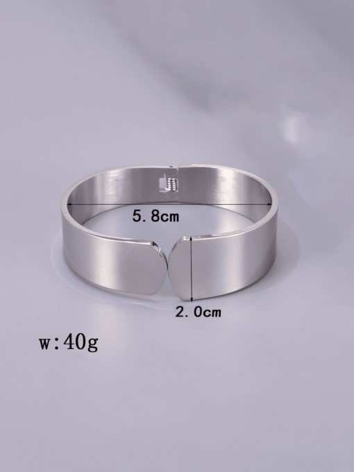 A TEEM Titanium Steel Geometric Minimalist Band Bangle 1