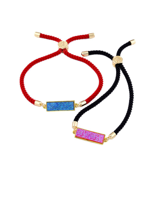 CC Red rope Geometric Minimalist Adjustable Bracelet 0