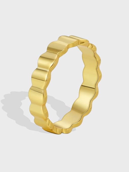 CHARME Brass Geometric Minimalist Band Ring 0