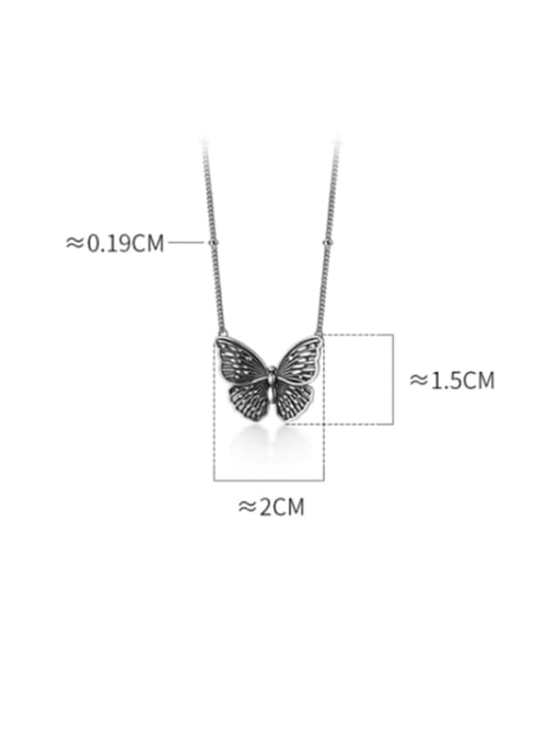 Rosh 925 Sterling Silver Butterfly Vintage Necklace 4