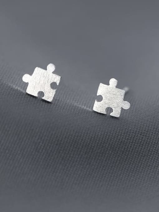 Rosh 925 Sterling Silver Geometric Minimalist Stud Earring 0
