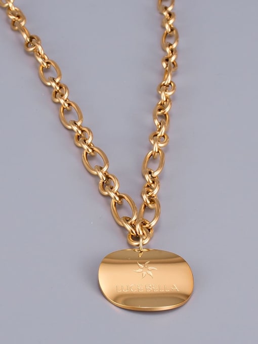 A TEEM Titanium smooth Round Minimalist pendant Necklace 3