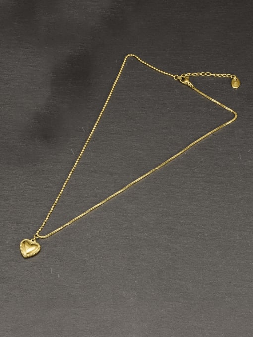 A TEEM Titanium Steel Heart Minimalist Necklace 2