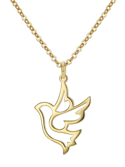 CHARME Brass Bird Minimalist Necklace 0