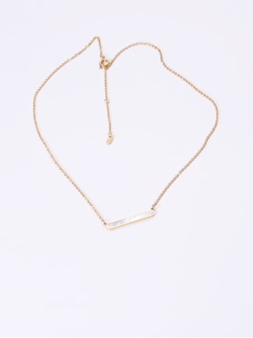 GROSE Stainless steel Shell Geometric Minimalist Necklace 2