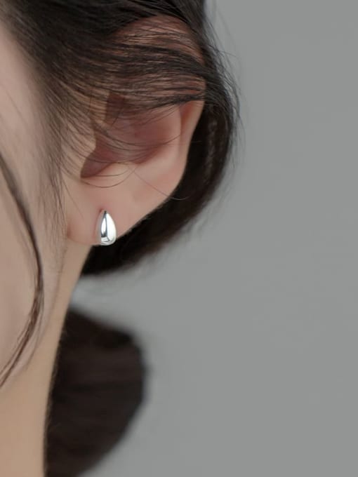 Rosh 925 Sterling Silver Water Drop Minimalist Stud Earring 1