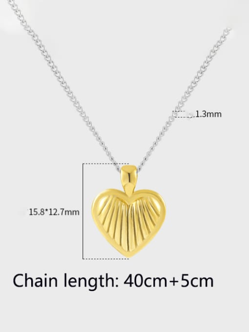 DAKA 925 Sterling Silver Heart Minimalist Necklace 3