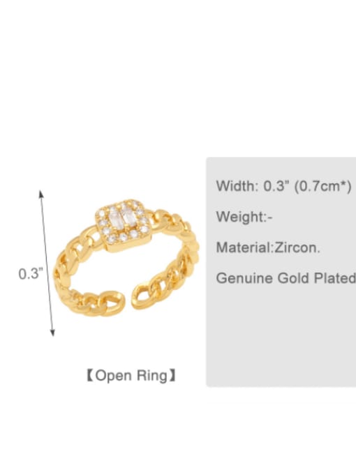 CC Brass Cubic Zirconia Geometric Vintage Hollow Geometric Chain Band Ring 4