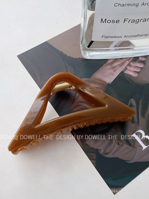 Light brown Cellulose Acetate Trend Geometric Alloy Jaw Hair Claw