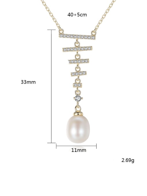 CCUI l925 Sterling Silver Freshwater Pearl  pendant Necklace 4
