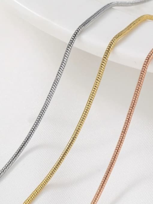A TEEM Titanium Steel Snake Snake Bone Chain Minimalist Necklace 1