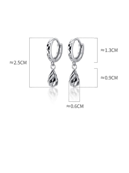Rosh 925 Sterling Silver Water Drop Minimalist Huggie Earring 3