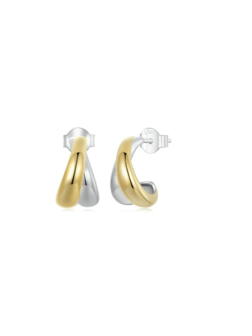 BSE952 925 Sterling Silver Irregular Minimalist Stud Earring