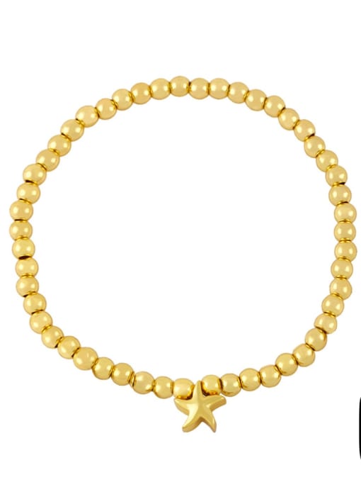 CC Brass Bead Star Vintage Beaded Bracelet 4