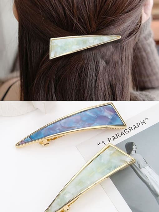 Chimera Cellulose Acetate Simple and fashionable hollow triangle spring clip Hair Barrette 2