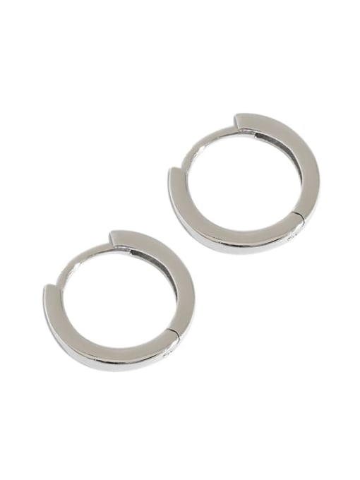 DAKA 925 Sterling Silver Geometric Minimalist Huggie Earring 4