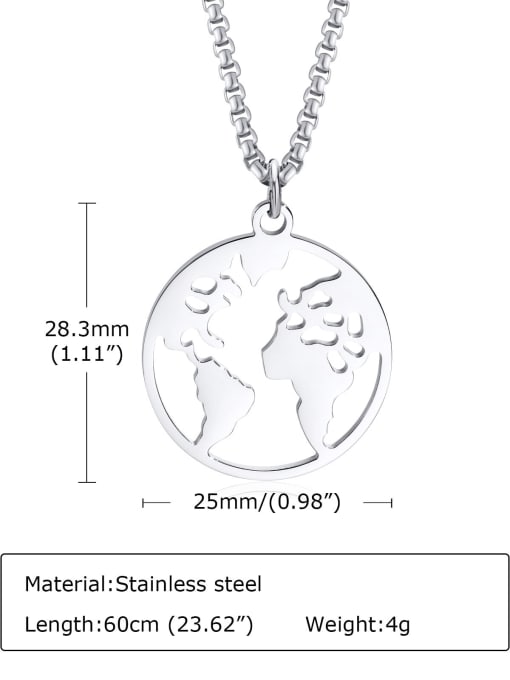 Steel pendant 60CM with chain Stainless steel Hip Hop Irregular Pendant