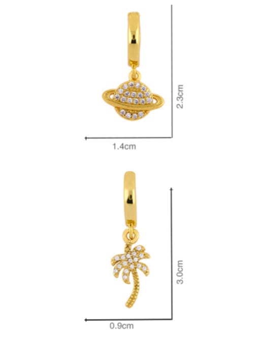 CC Brass Cubic Zirconia Ball Vintage Stud Earring 3
