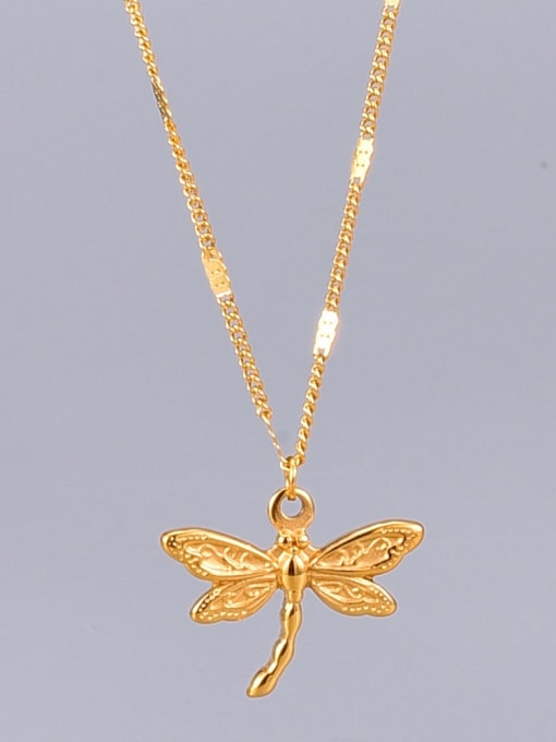 A TEEM Titanium Dragonfly Minimalist pendant Necklace 0