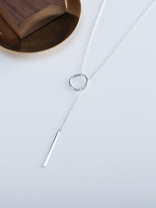 XBOX 925 Sterling Silver Smooth Geometric Minimalist Pendant Necklace