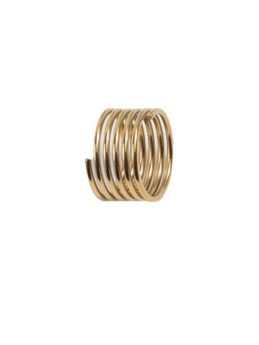 GROSE Titanium Steel Geometric Minimalist Stackable Ring