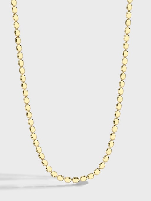 CHARME Brass Geometric Minimalist Smooth Round Necklace 3