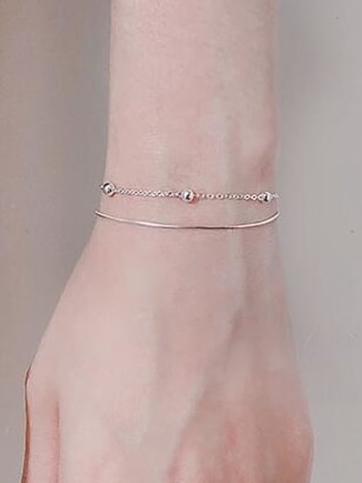 A TEEM Titanium Bead Round Trend Strand Bracelet 2