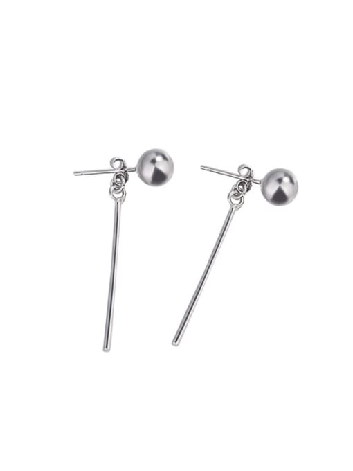 HAHN 925 Sterling Silver Bead Tassel Minimalist Drop Earring 3