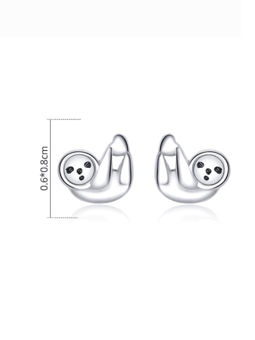 Jare 925 Sterling Silver Cute Animal Sloth Stud Earring 3