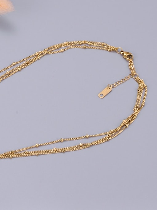 A TEEM Titanium Multilayer bead Classic Choker Necklace 1