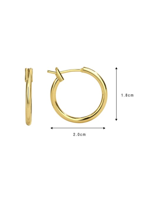 CHARME Brass Geometric Minimalist Hoop Earring 2