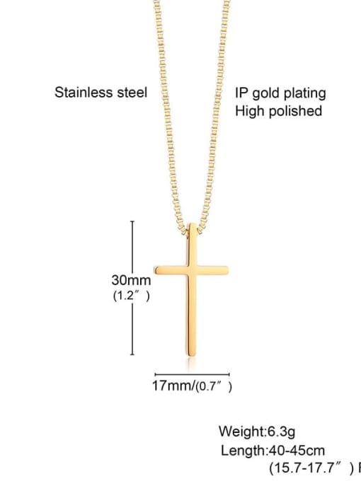 CONG Titanium Steel Cross Minimalist Necklace 1
