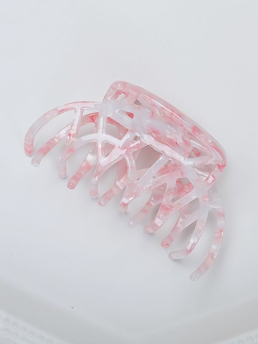 Pink Cellulose Acetate Minimalist Geometric Zinc Alloy Multi Color Jaw Hair Claw