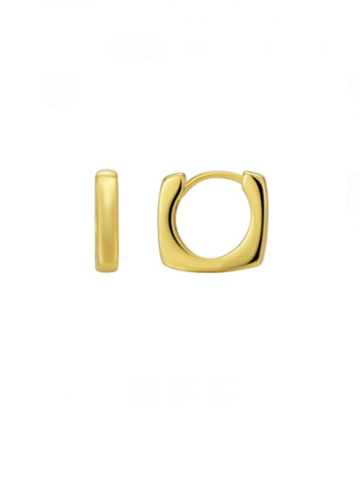 CHARME Brass Geometric Minimalist Huggie Earring
