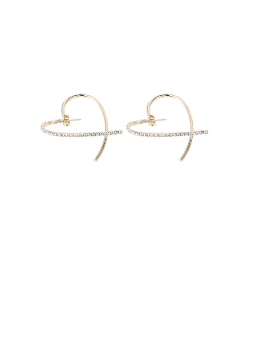 Main plan section Alloy With Imitation Gold Plated Simplistic Heart Drop Earrings