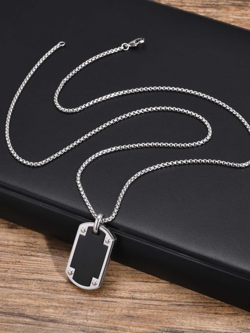 PN 1938S 3 Chain Matching Stainless steel Geometric Hip Hop Long Strand Necklace