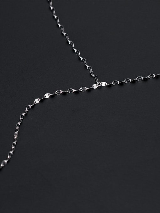 Rosh 925 Sterling Silver Tassel Minimalist Lariat Necklace 2