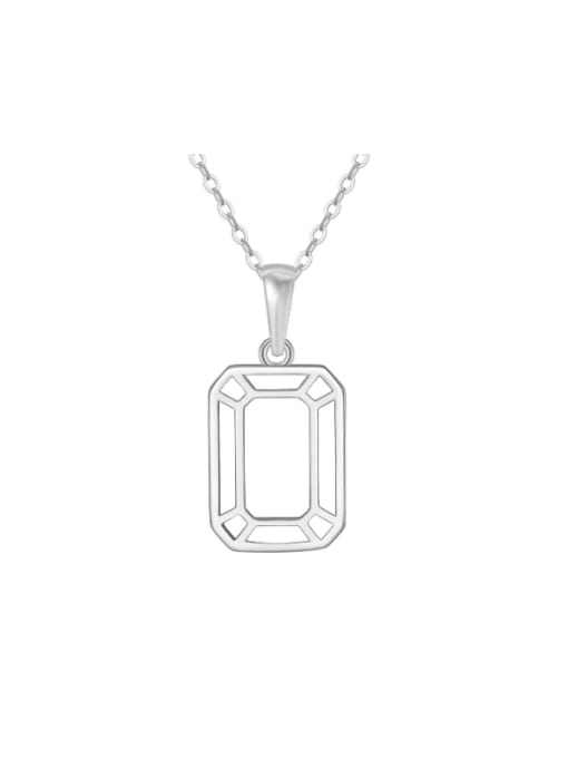 RINNTIN 925 Sterling Silver Geometric Minimalist Necklace 2