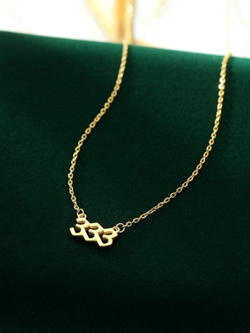 NS1103 【 Gold 】 925 Sterling Silver Letter Minimalist Necklace