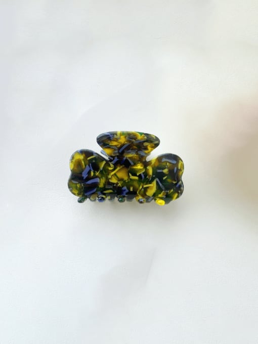 Yellow-green 6cm Cellulose Acetate Trend Geometric Jaw Hair Claw