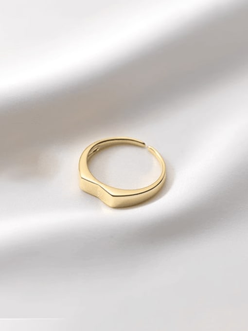 Cut Style 925 Sterling Silver Geometric Minimalist Band Ring