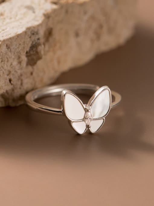 Rosh 925 Sterling Silver Butterfly Cute Band Ring 3