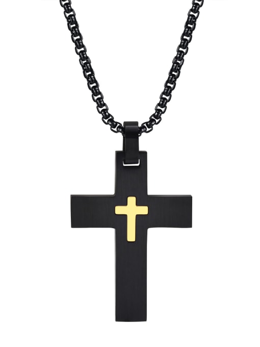 gold Pendant Without Chain Stainless steel Cross Hip Hop Regligious Necklace